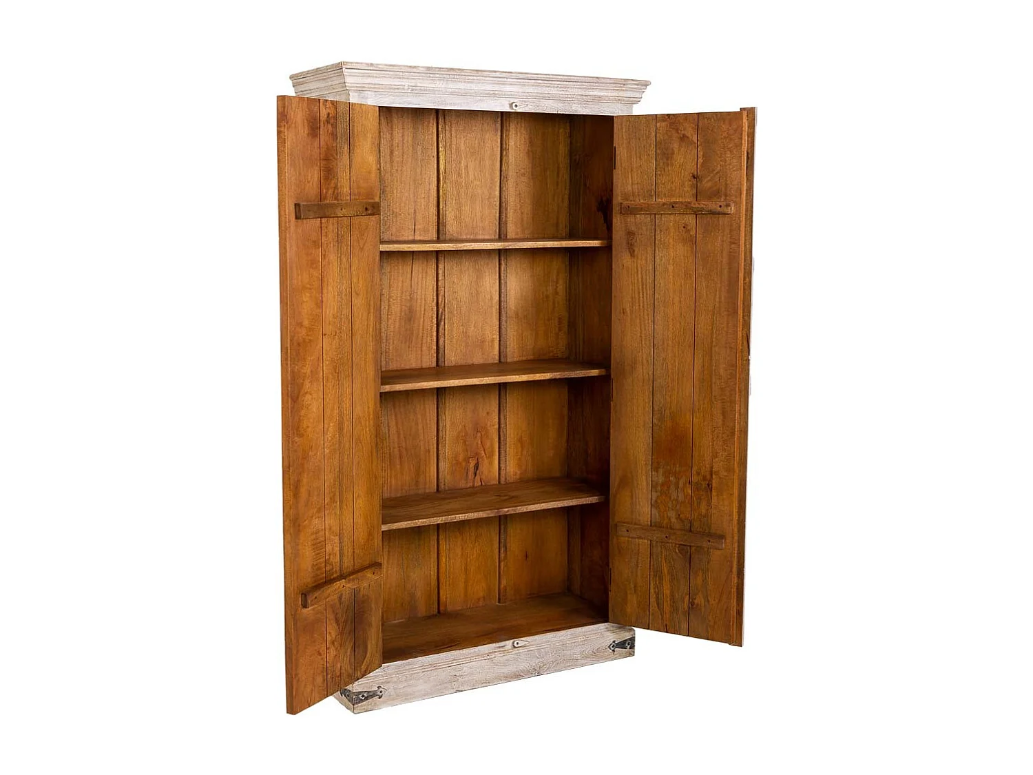 Armoire en bois finition artisanale 100x40x180h cm