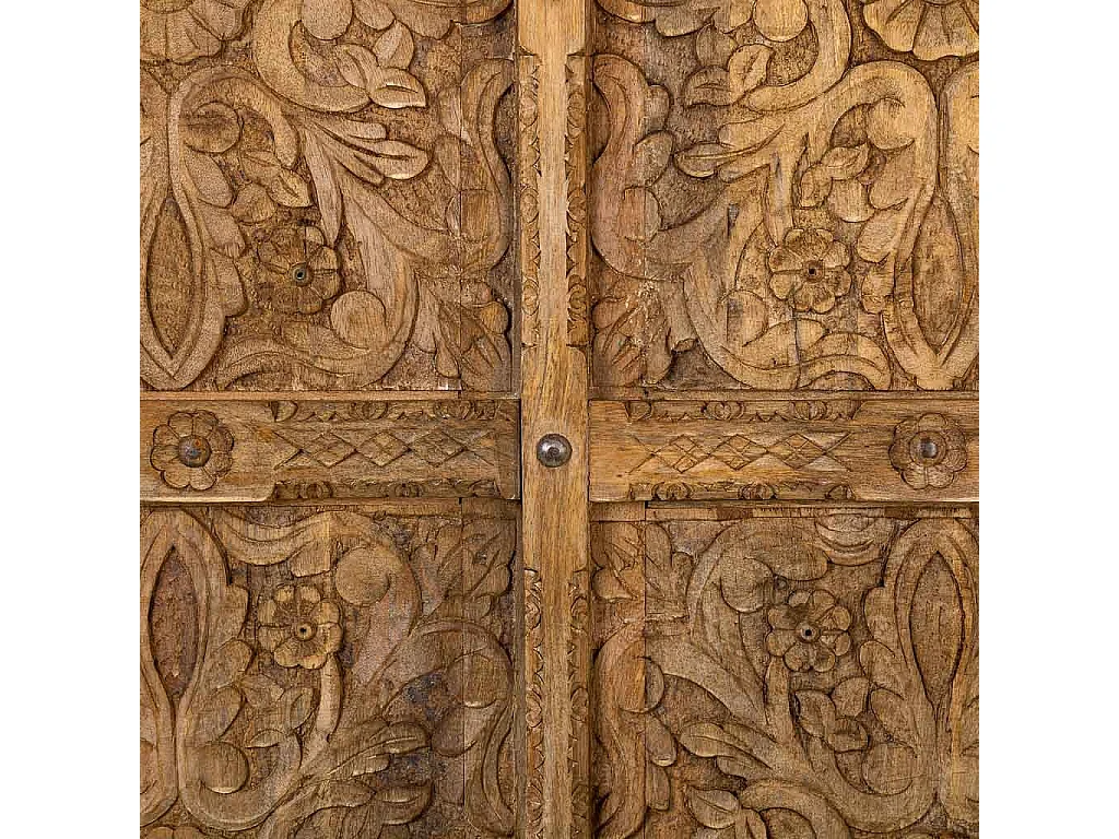 Armadio in legno fatto a mano marrone 102x44x183h