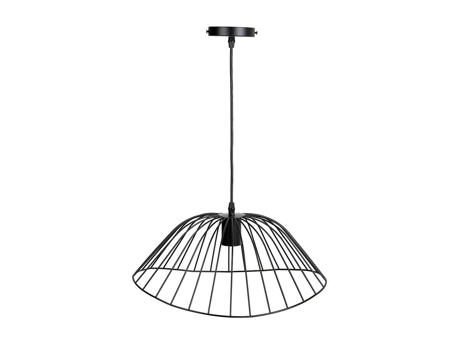 Candeeiro de teto em metal preto 43x26x100