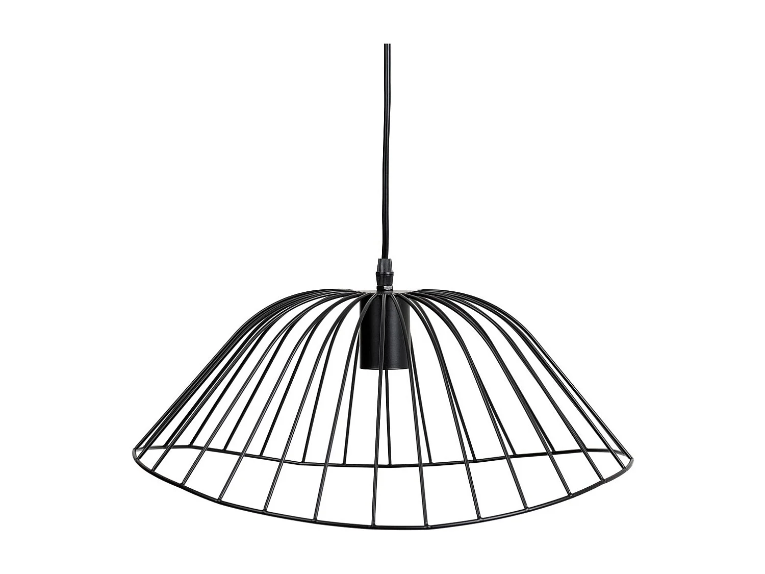 Candeeiro de teto em metal preto 43x26x100