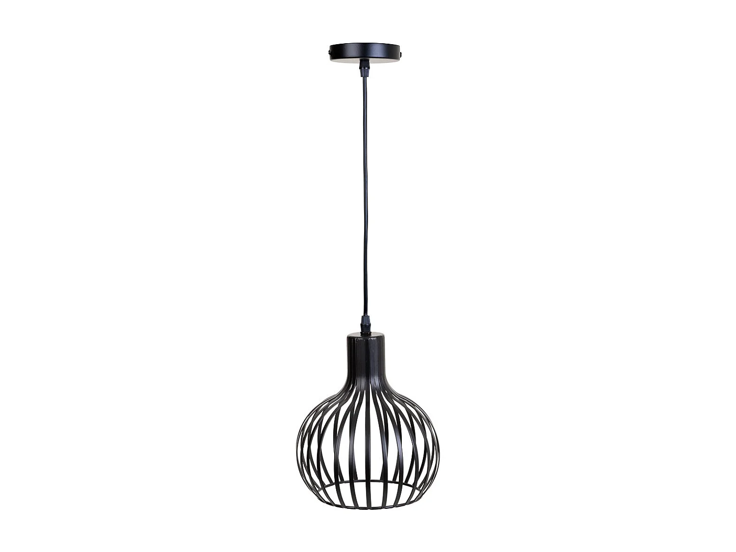 Deckenleuchte aus schwarzem Metall, 20x20x108h cm