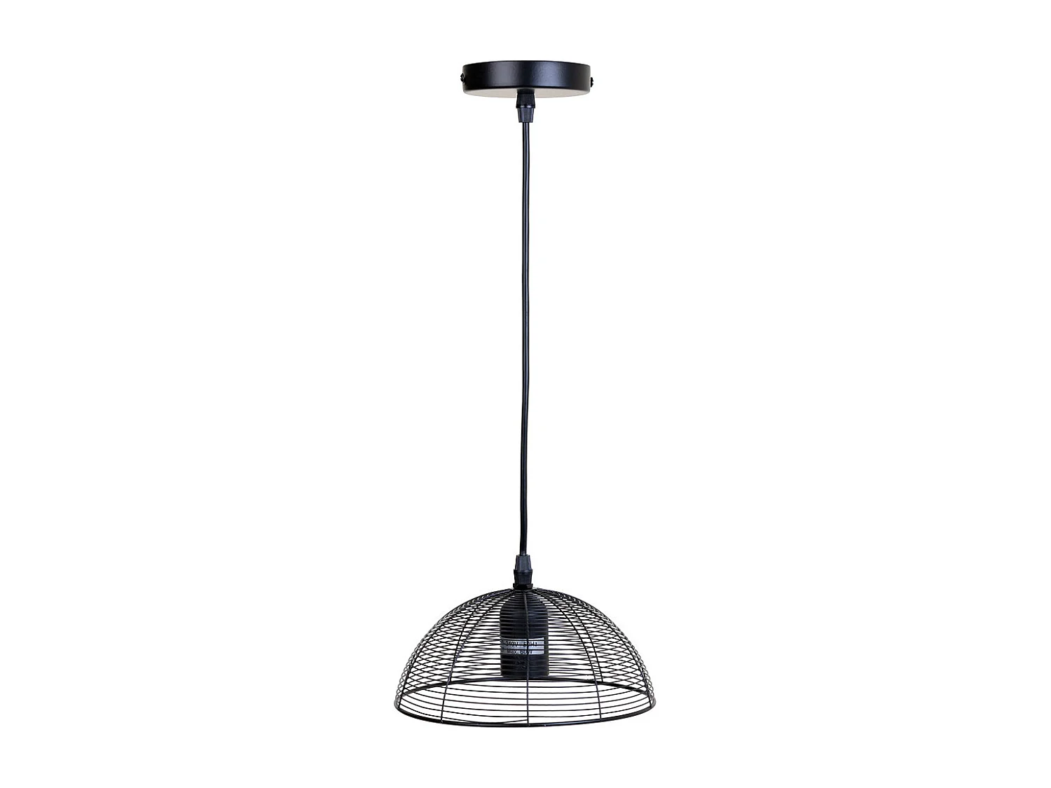 Plafonnier en métal noir 20x20x95h