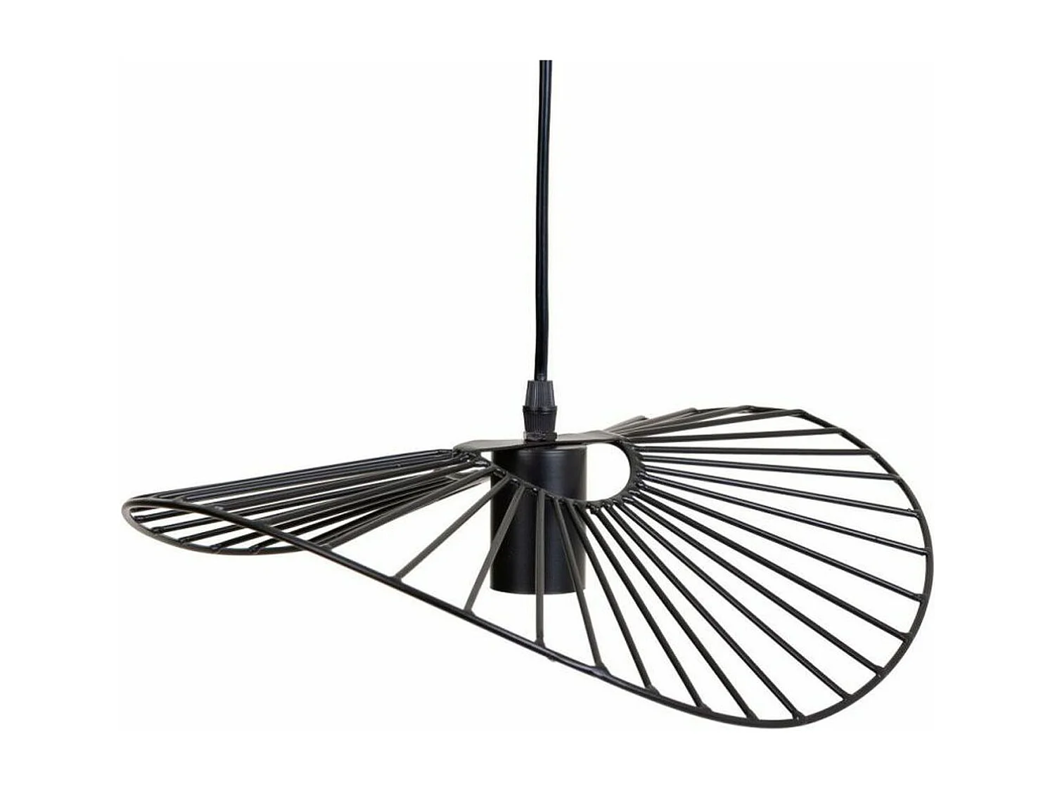 Deckenleuchte aus schwarzem Metall, 37x31x90h cm