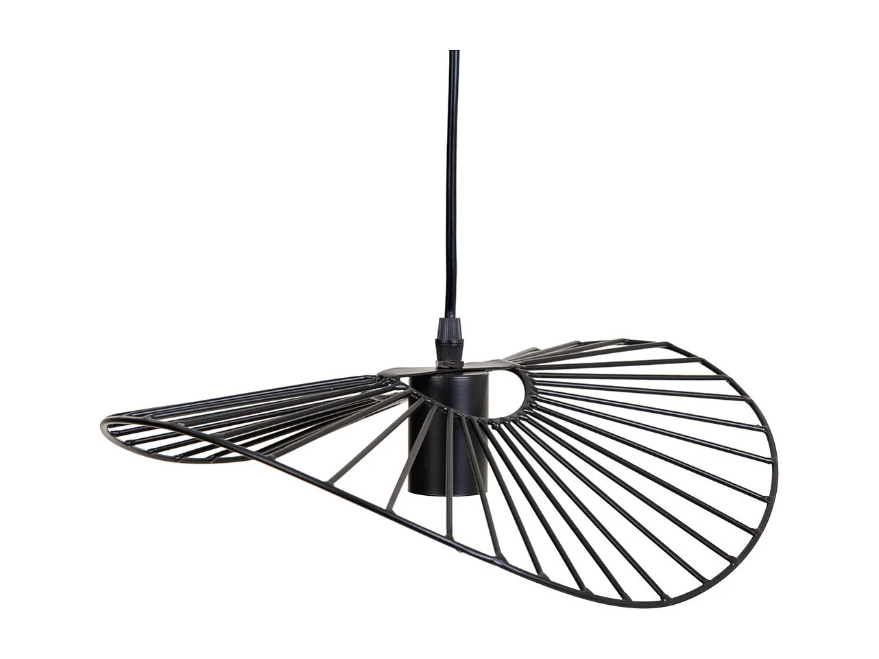 Deckenleuchte aus schwarzem Metall, 37x31x90h cm