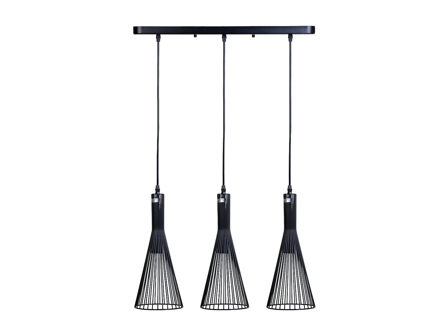 Plafoniera in metallo nero 58x15x90h