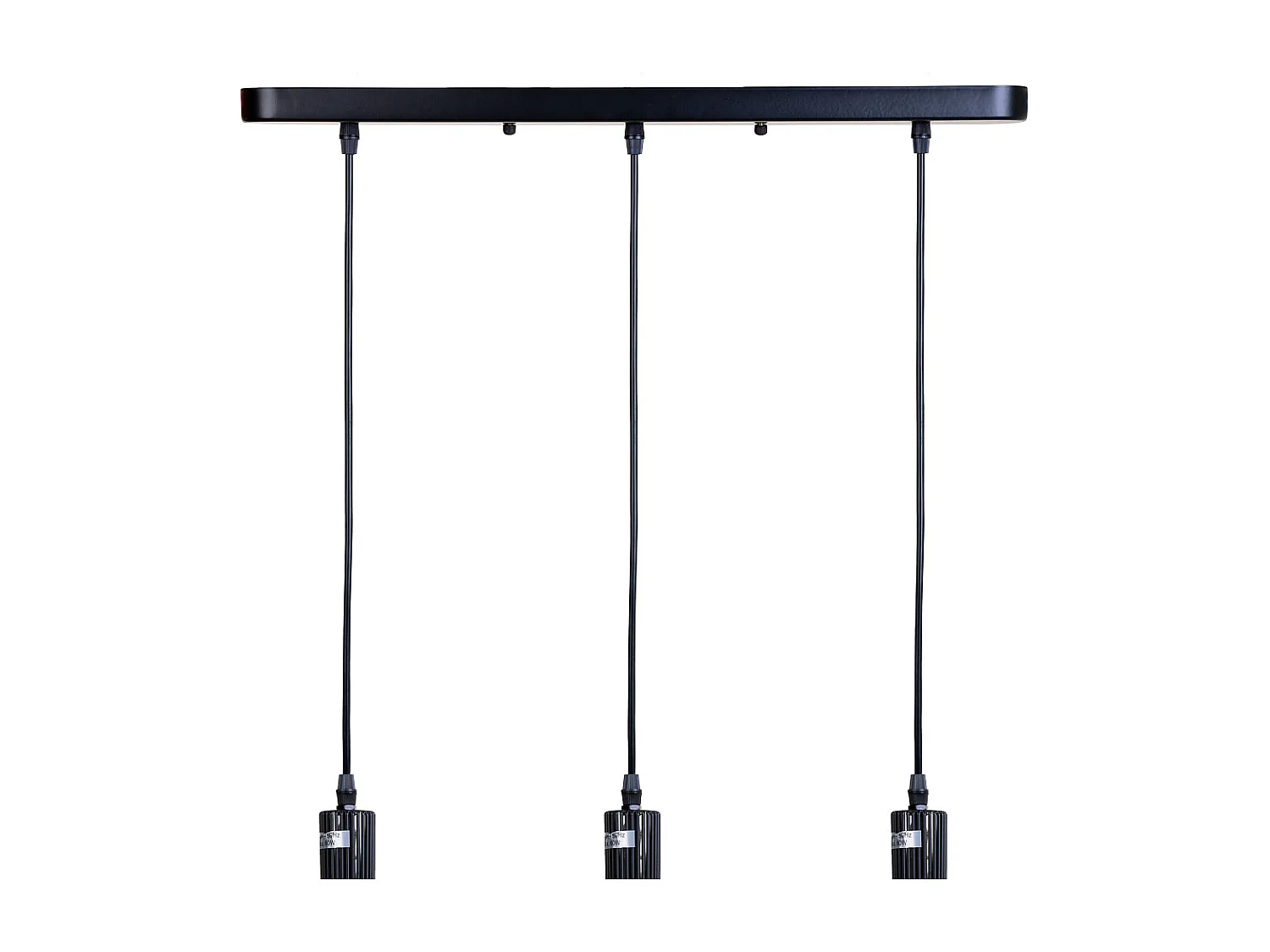 Plafoniera in metallo nero 58x15x90h