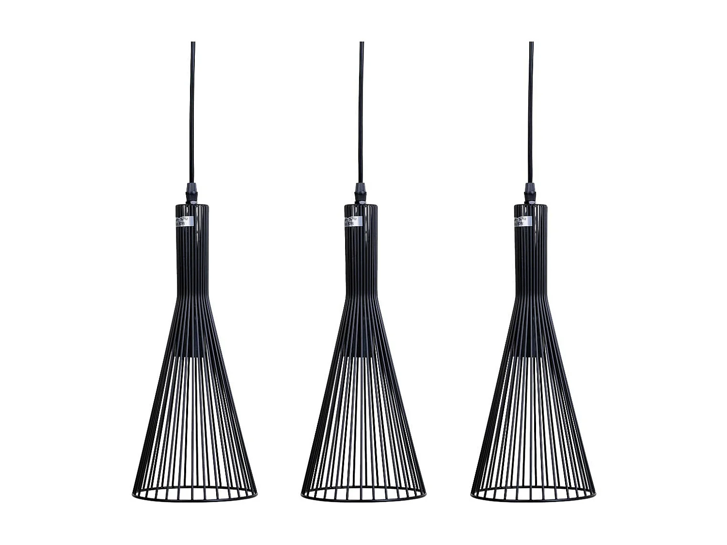 Plafoniera in metallo nero 58x15x90h