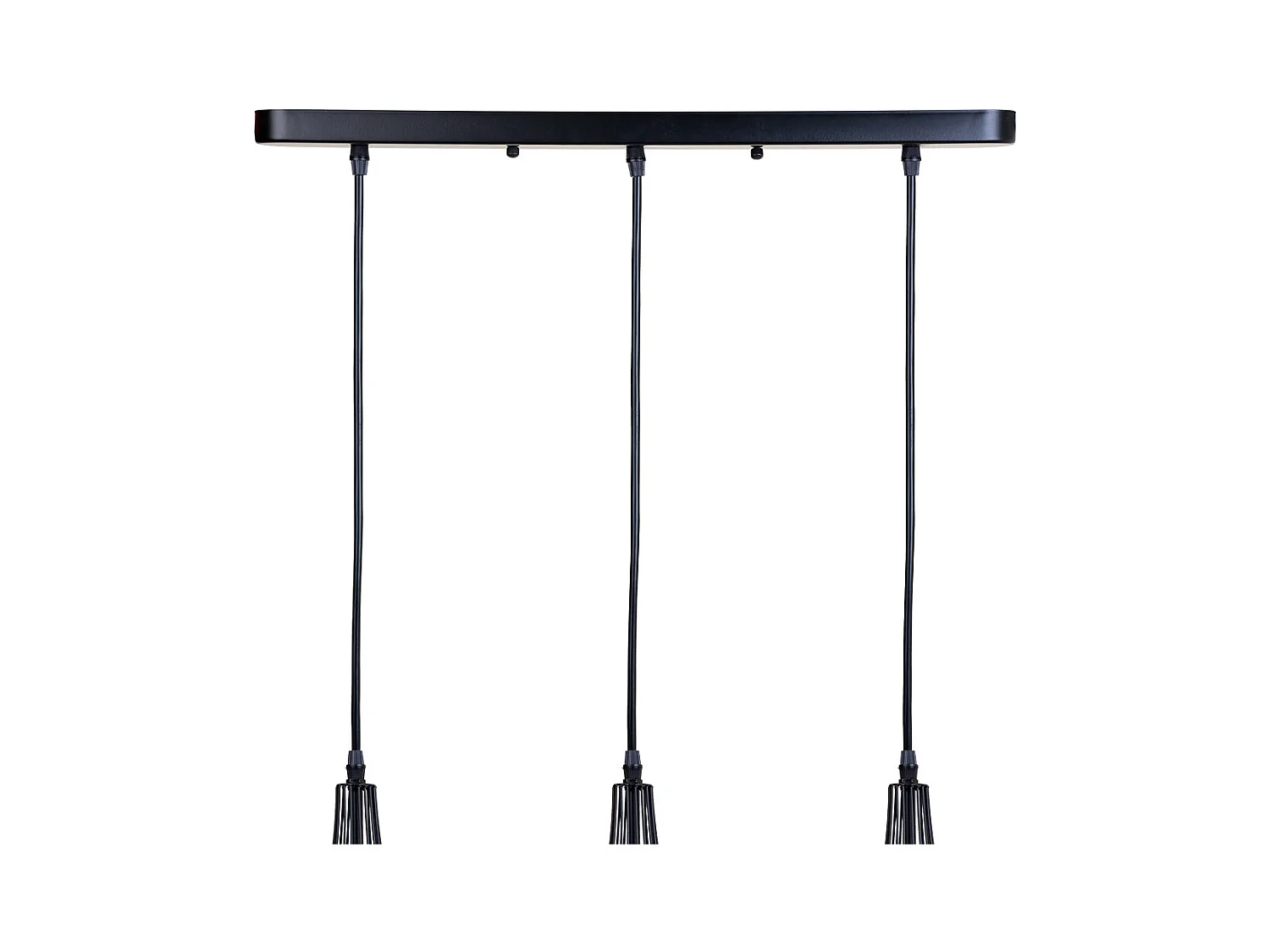 Lámpara de techo de metal negra 58x17x94