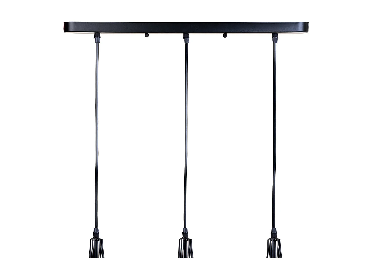 Lámpara de techo de metal negra 58x17x94