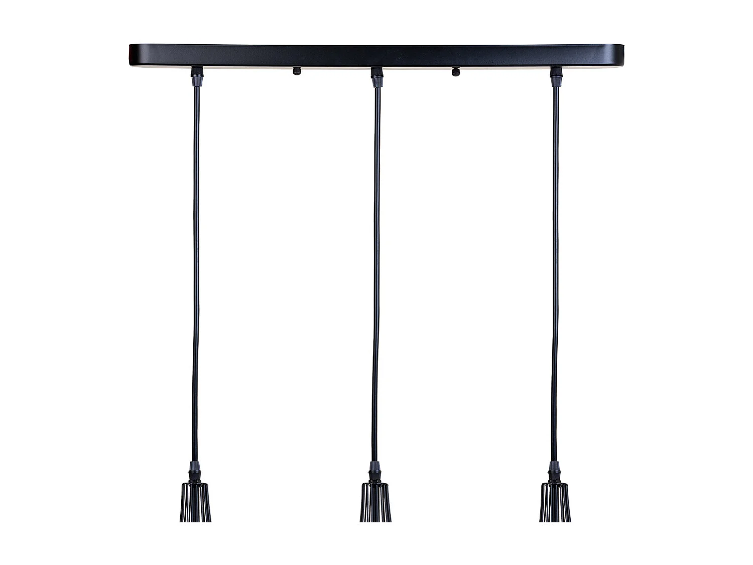 Candeeiro de teto em metal preto 58x17x94
