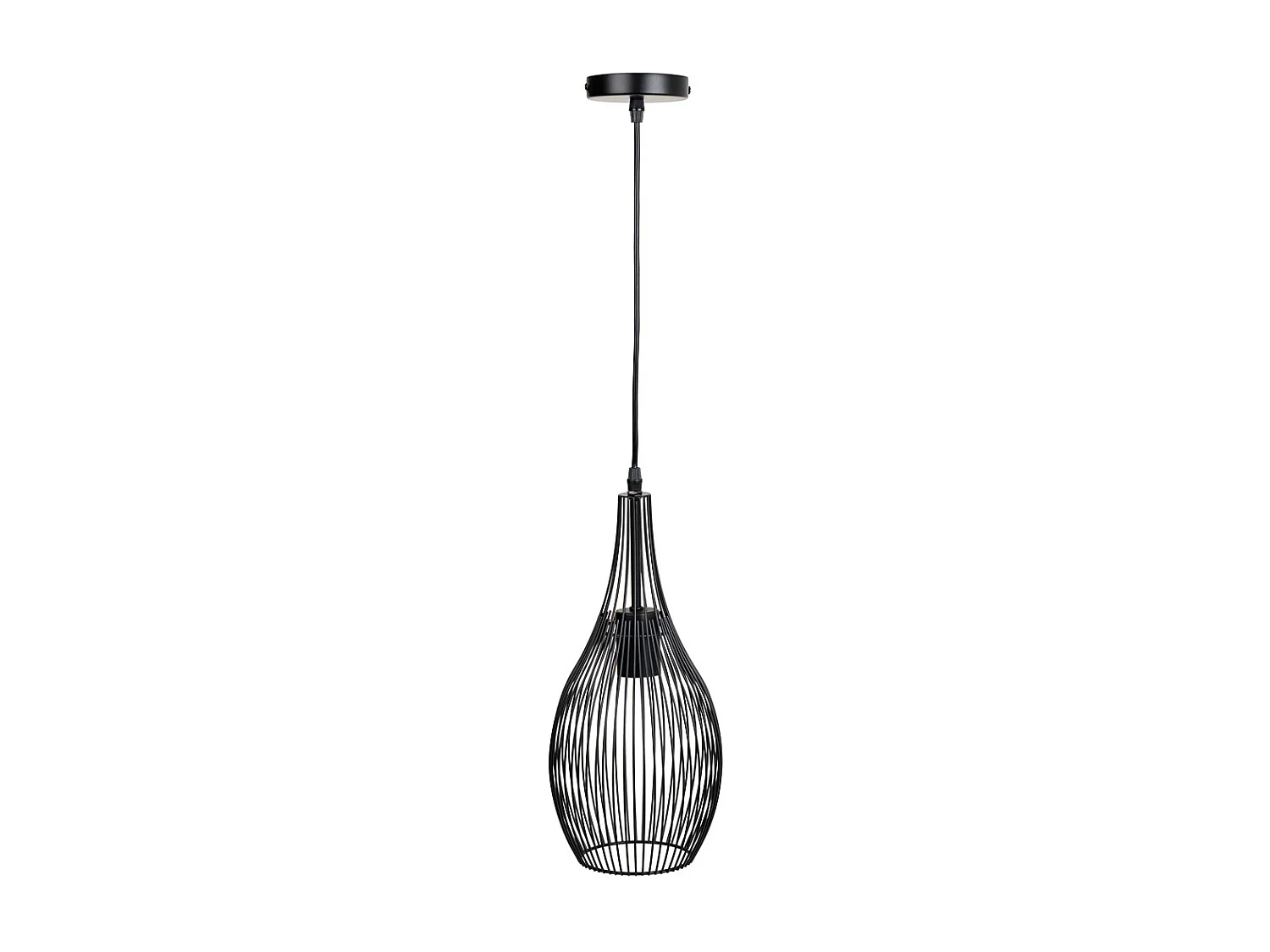 Candeeiro de teto em metal preto 17x17x110