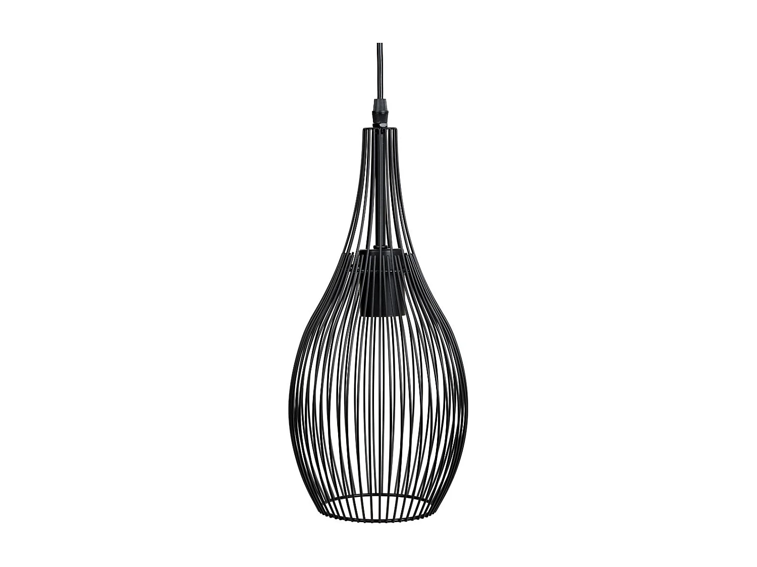 Candeeiro de teto em metal preto 17x17x110