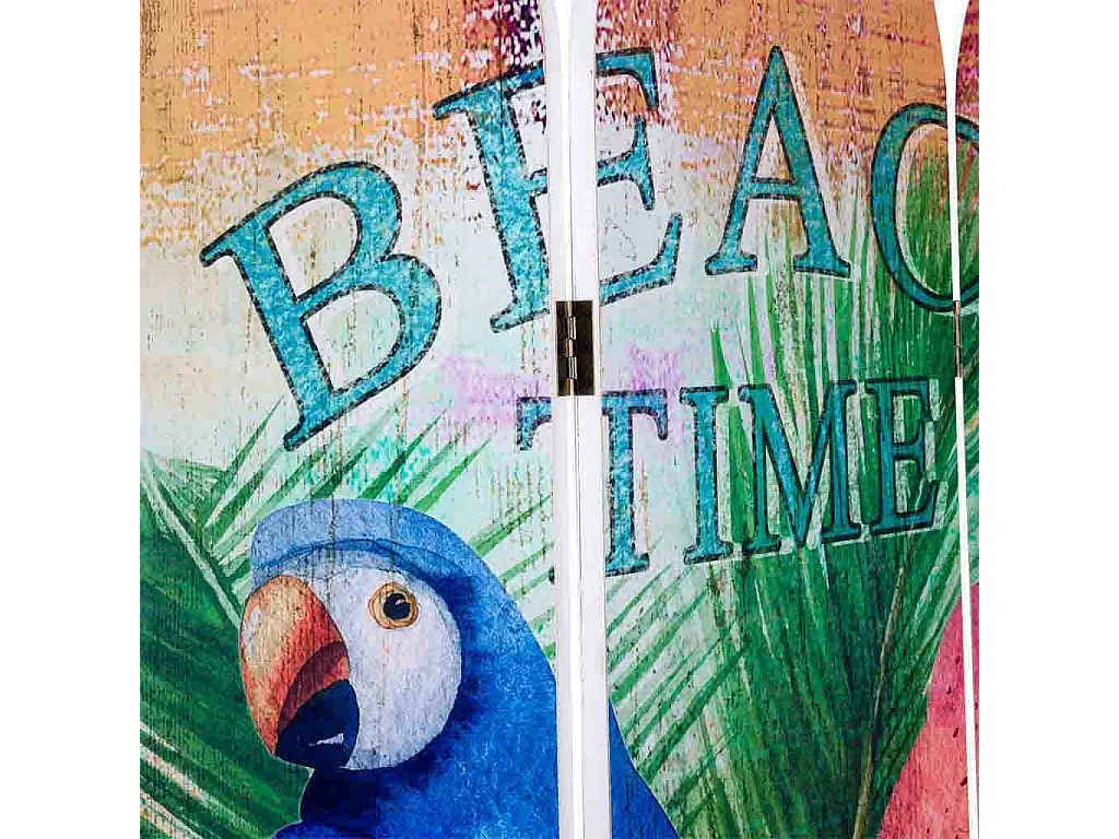 Biombo de madeira 3 folhas 120x180x2,5