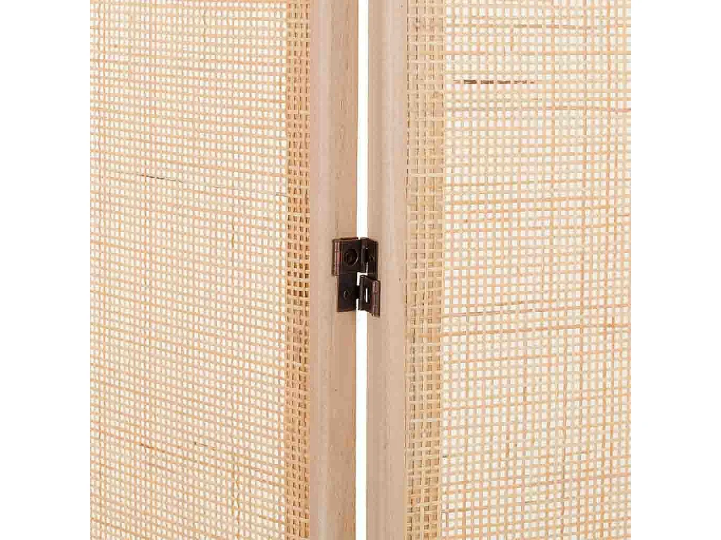 Holzparavent und braunes Netz (40x3)x2,5x200h cm