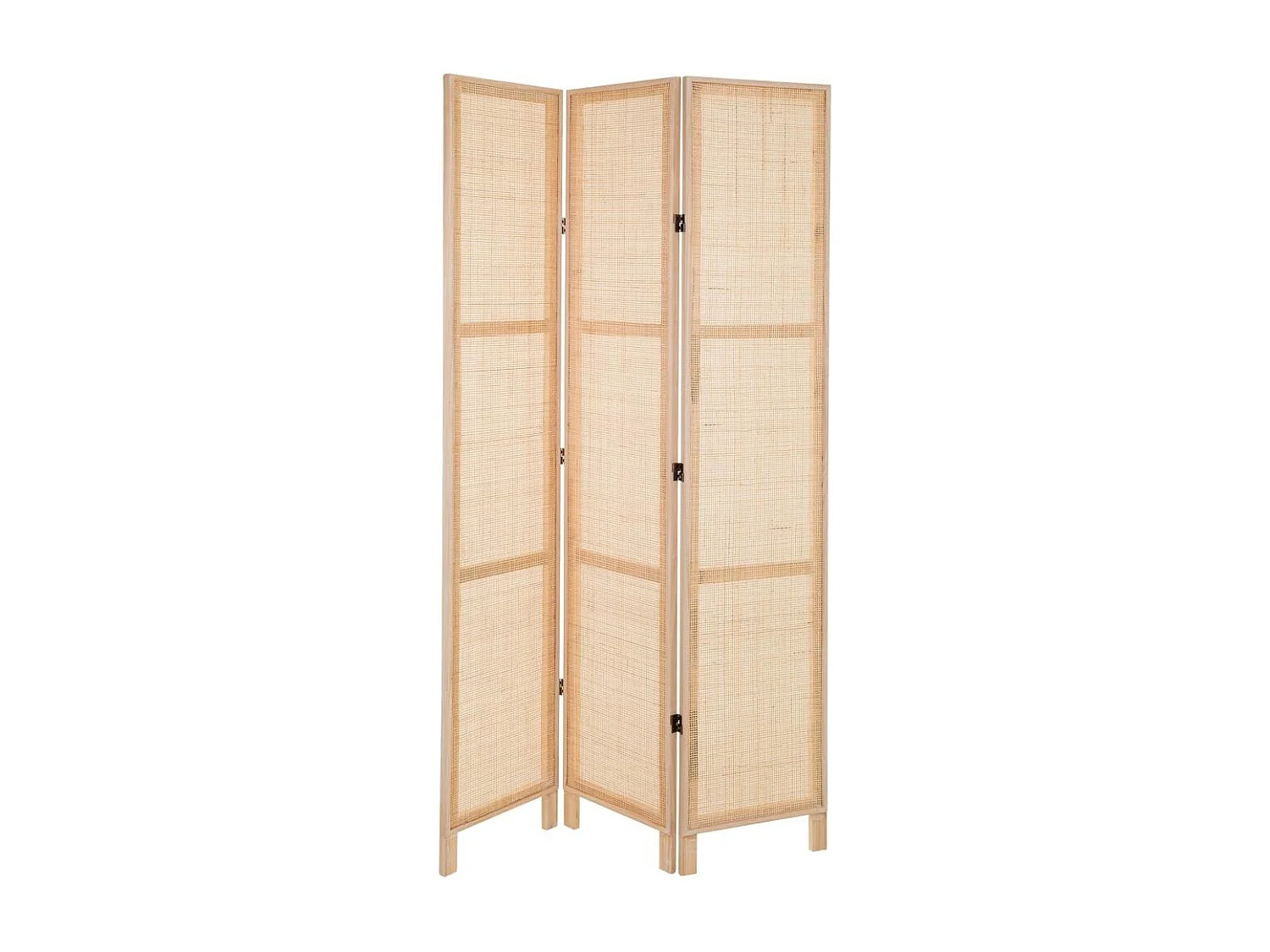 Paravento in MDF e griglia, marrone, (40x3)x2,5x200