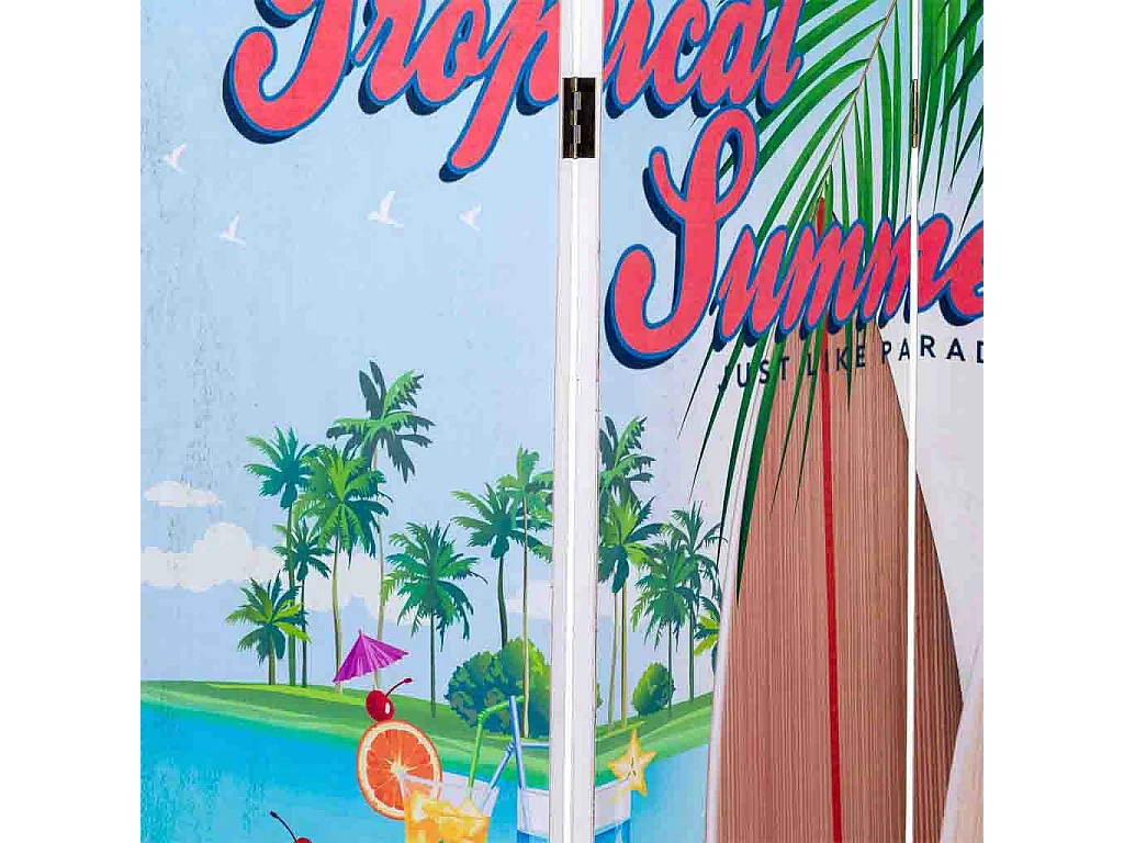 Paravento in legno 3 foglie 120x180x2,5h