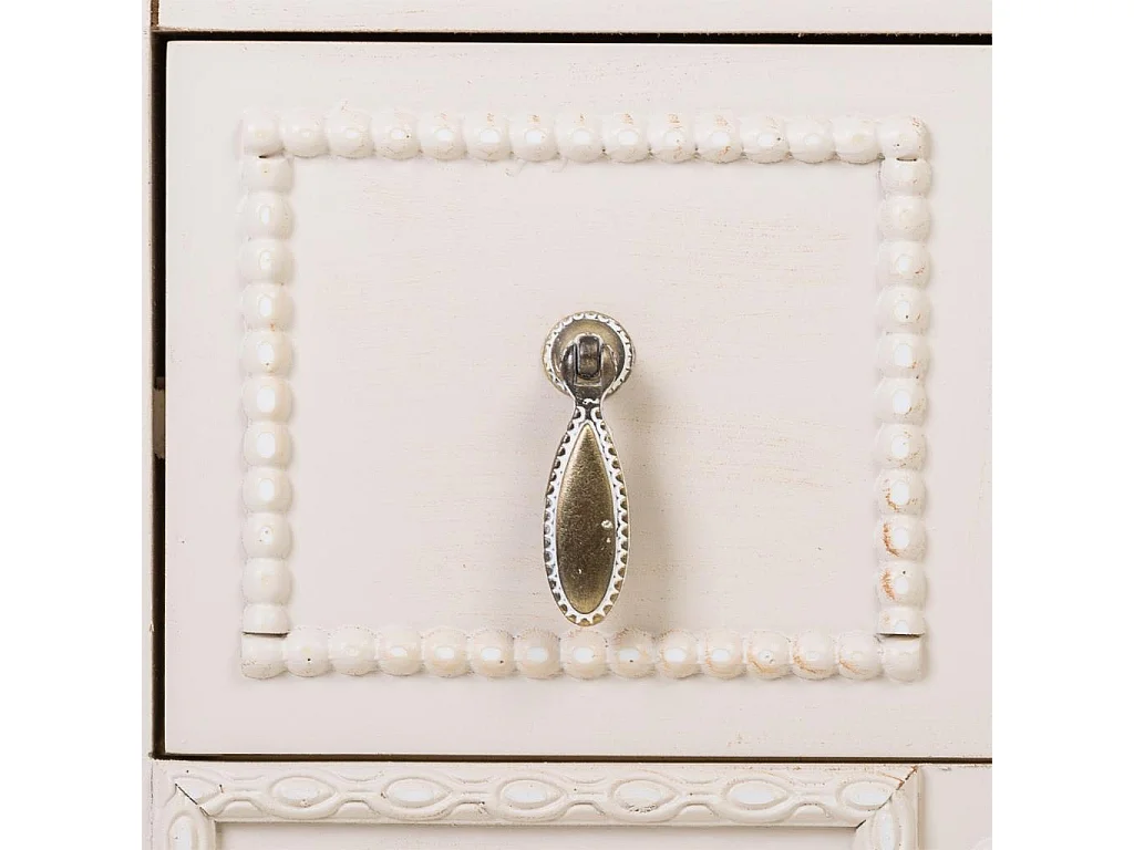 Beigefarbene lackierte Nachttisch aus Holz 46x32x52h cm beigem