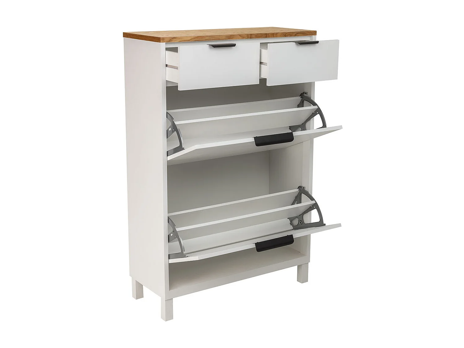 Mueble zapatero 2 cajones y 2 puertas 80x33x120,5h cm