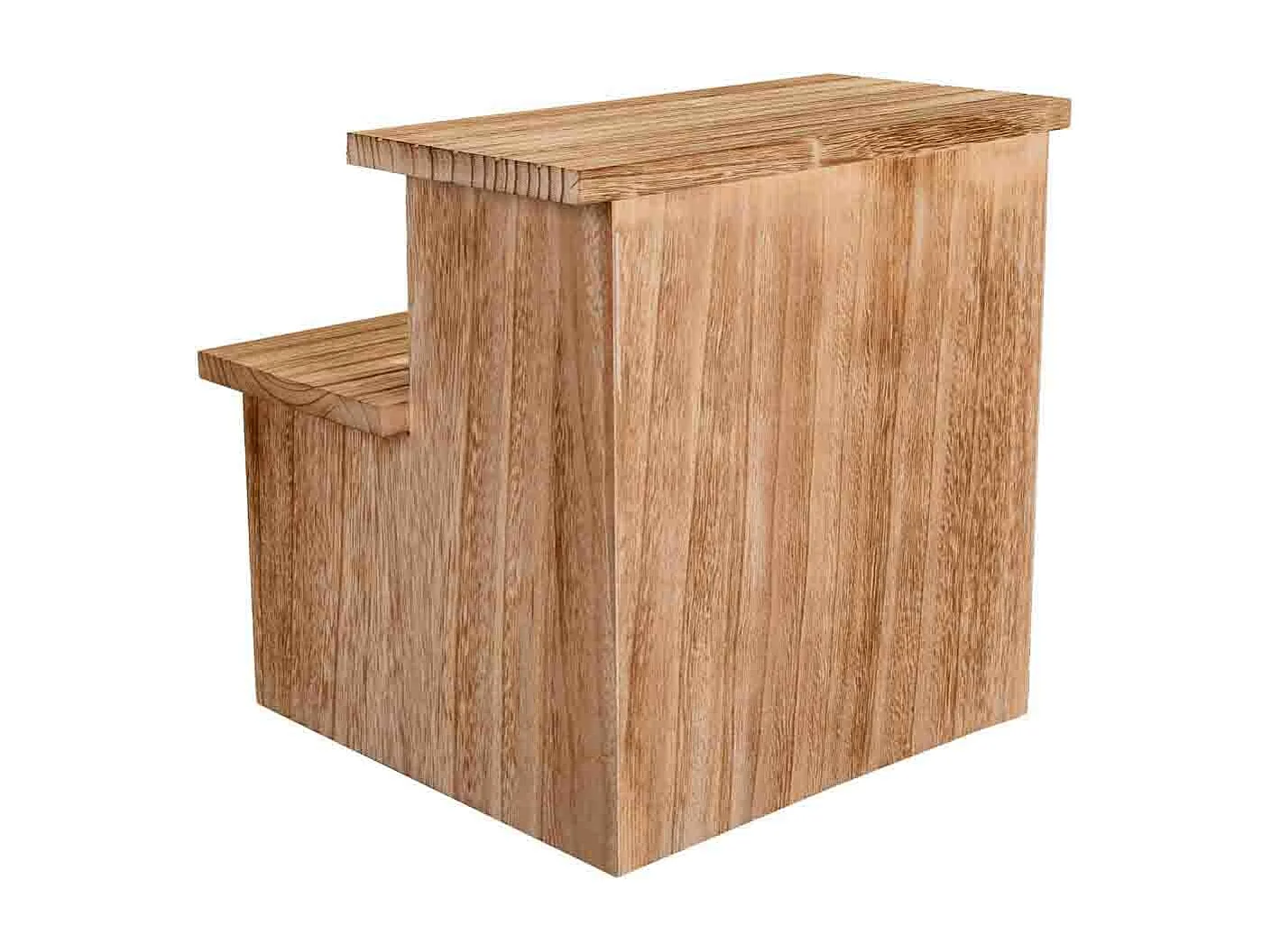 Escada de banco em malha de madeira e marrom 34x34x34