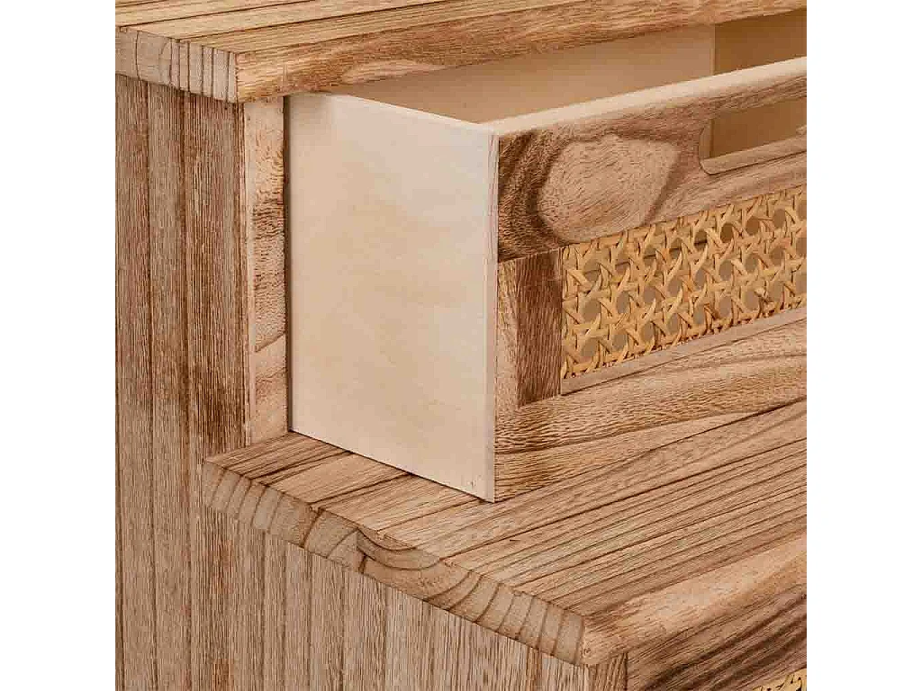 Escada de banco em malha de madeira e marrom 34x34x34