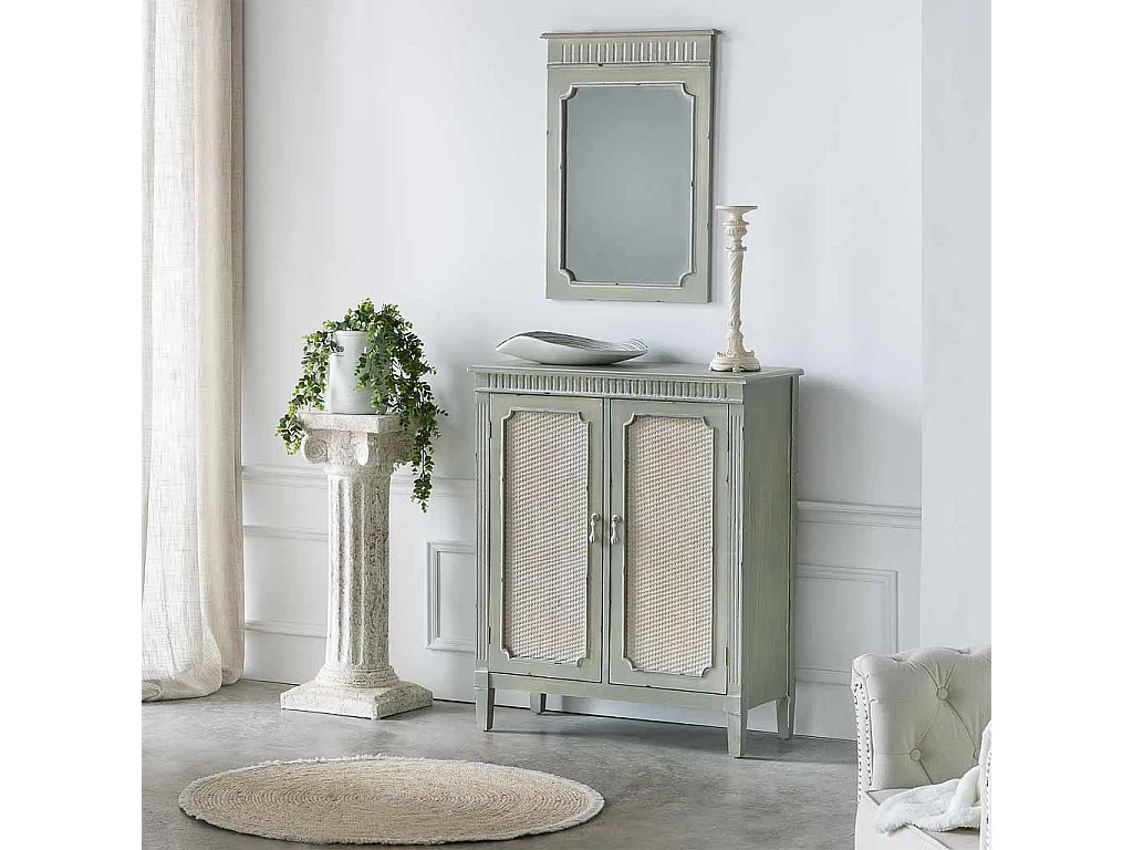 Corredor de madeira com verde 78x36x95