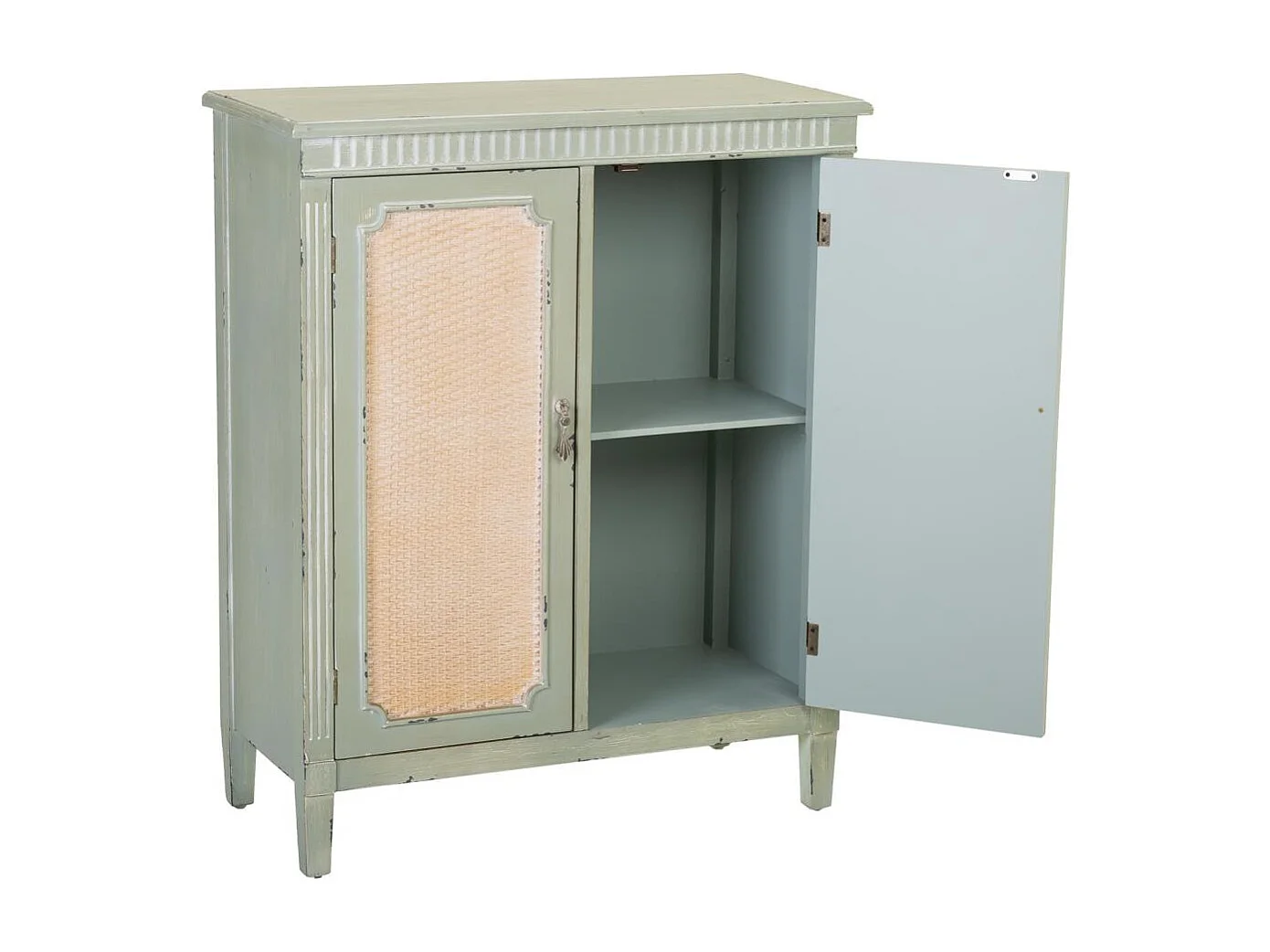 Corredor de madeira com verde 78x36x95