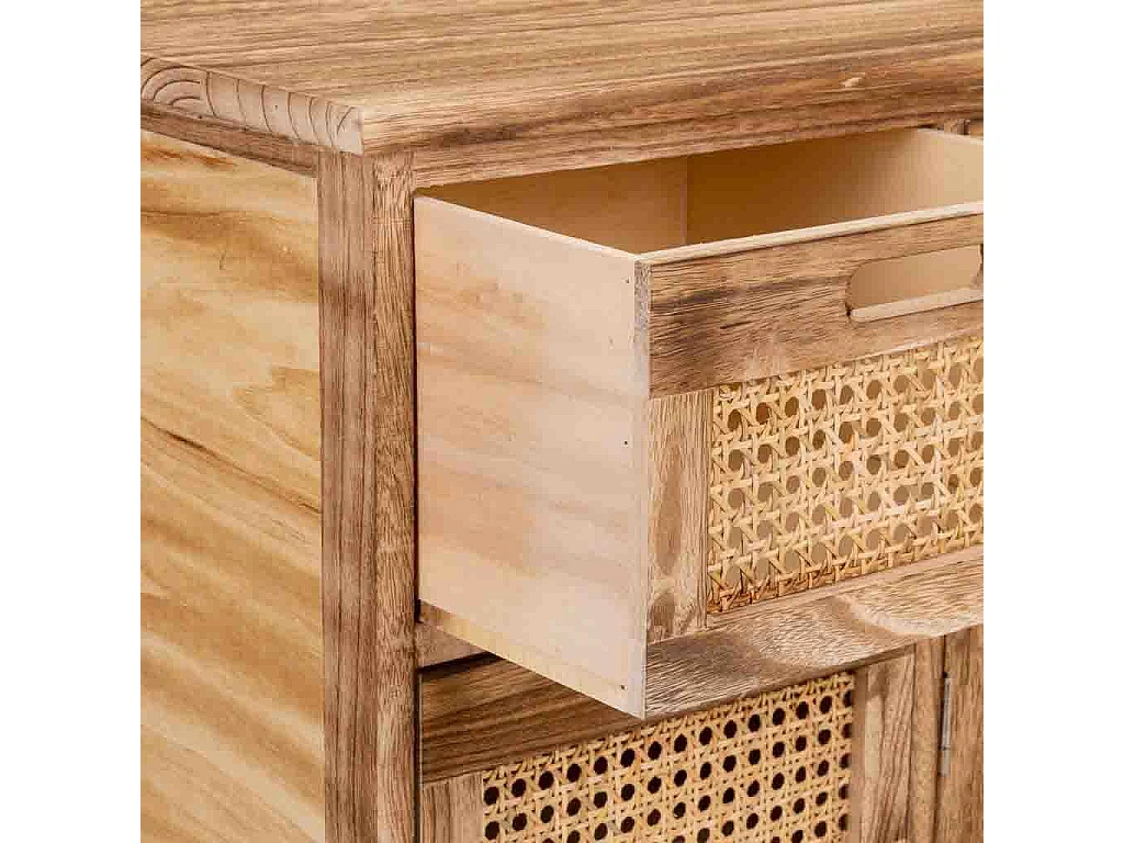 Aparador de madera marrón 113x33x78,5 cm