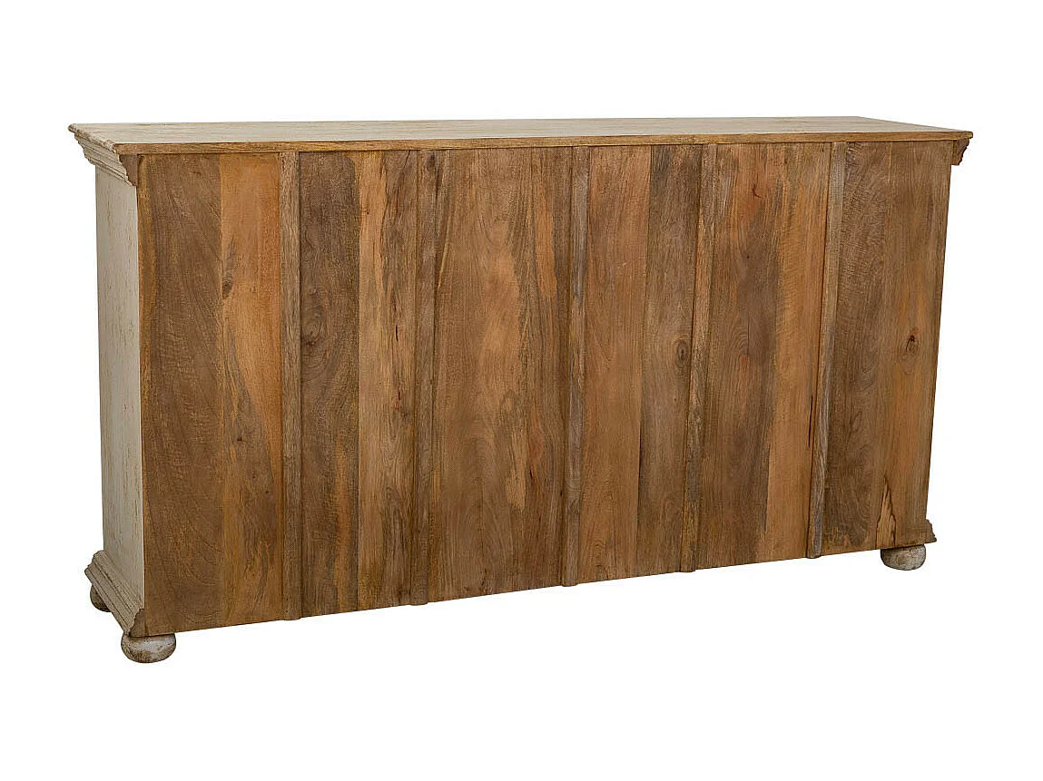 Aparador de madera beige 169x39x91 cm