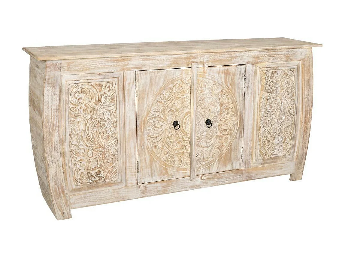 Buffet en bois finition artisanale 165x40x83h cm