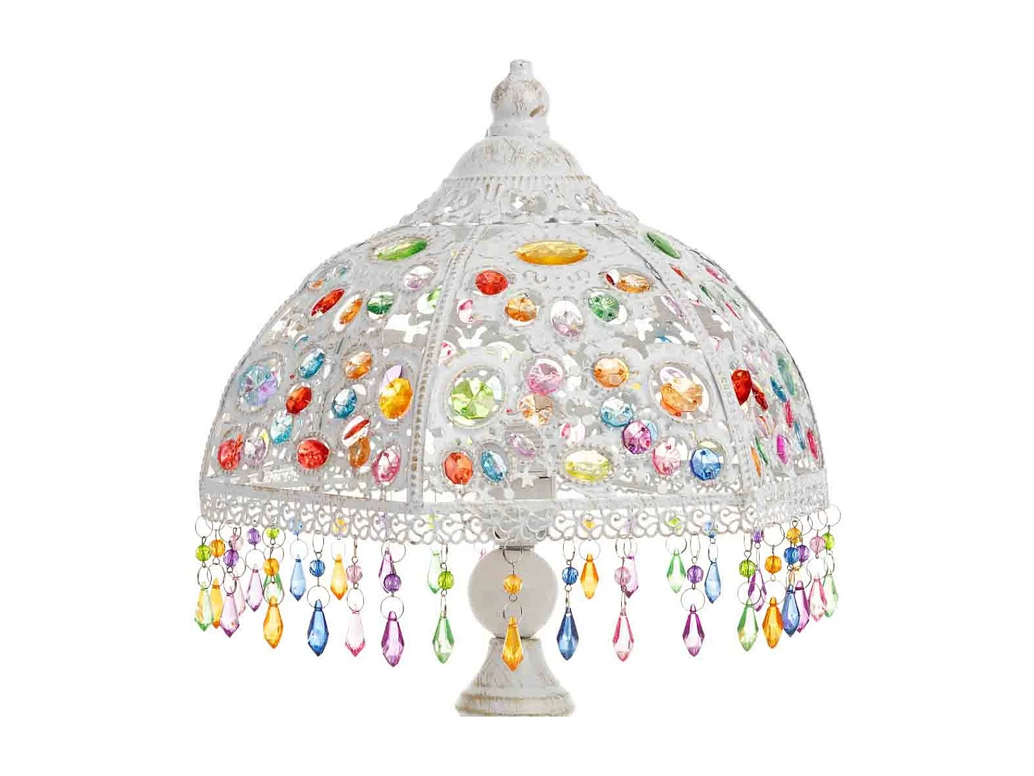 Lampe aus Metall und farbigem Acrylglas, 29,5x25,5x51H cm