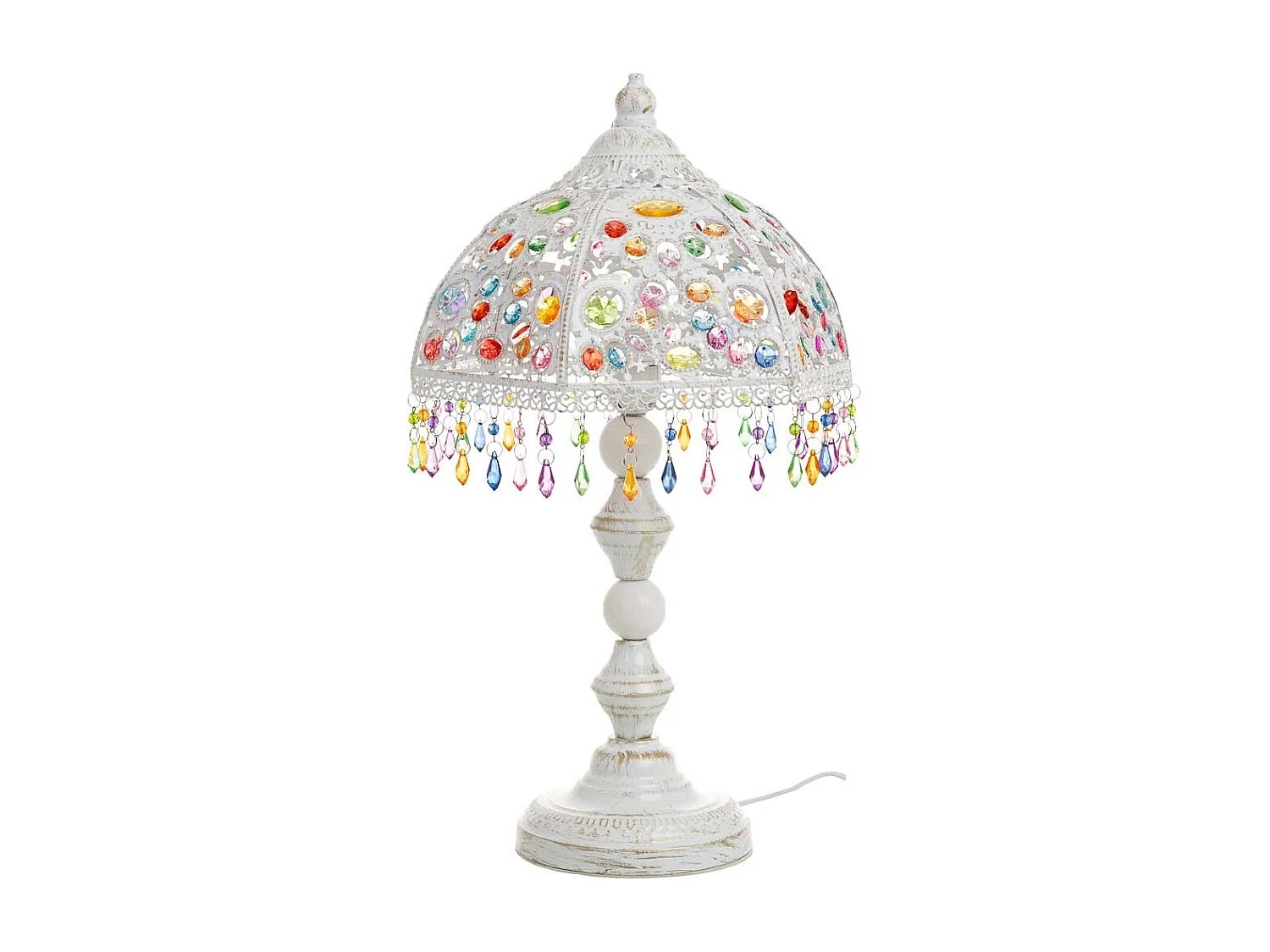 Lampe aus Metall und farbigem Acrylglas, 29,5x25,5x51H cm