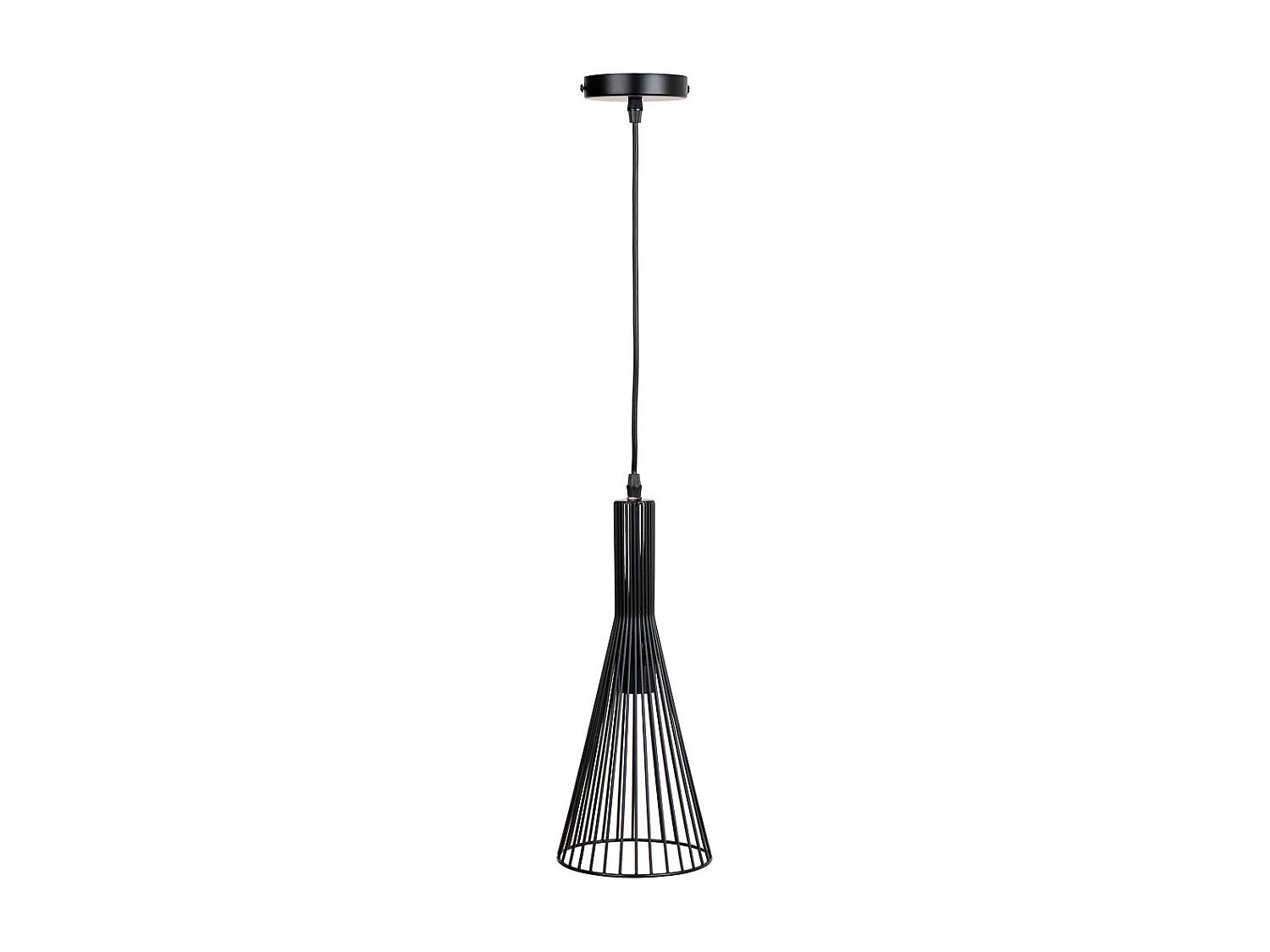 Candeeiro de teto em metal preto 15x15x110