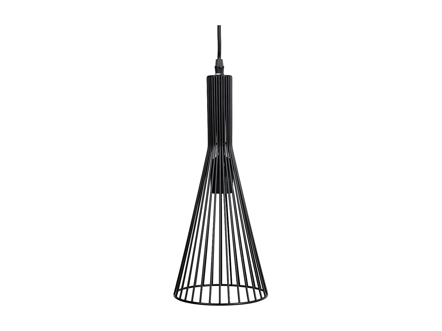 Candeeiro de teto em metal preto 15x15x110