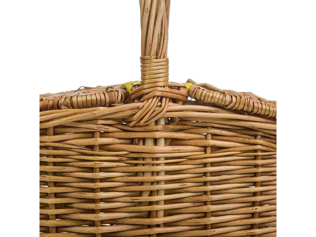 Cesta con tapas de mimbre marrón 32x21x16/32