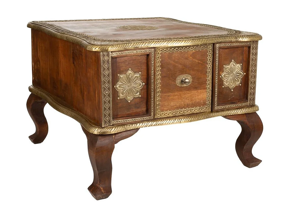 Couchtisch aus handgefertigtem Holz 60x60x45h cm