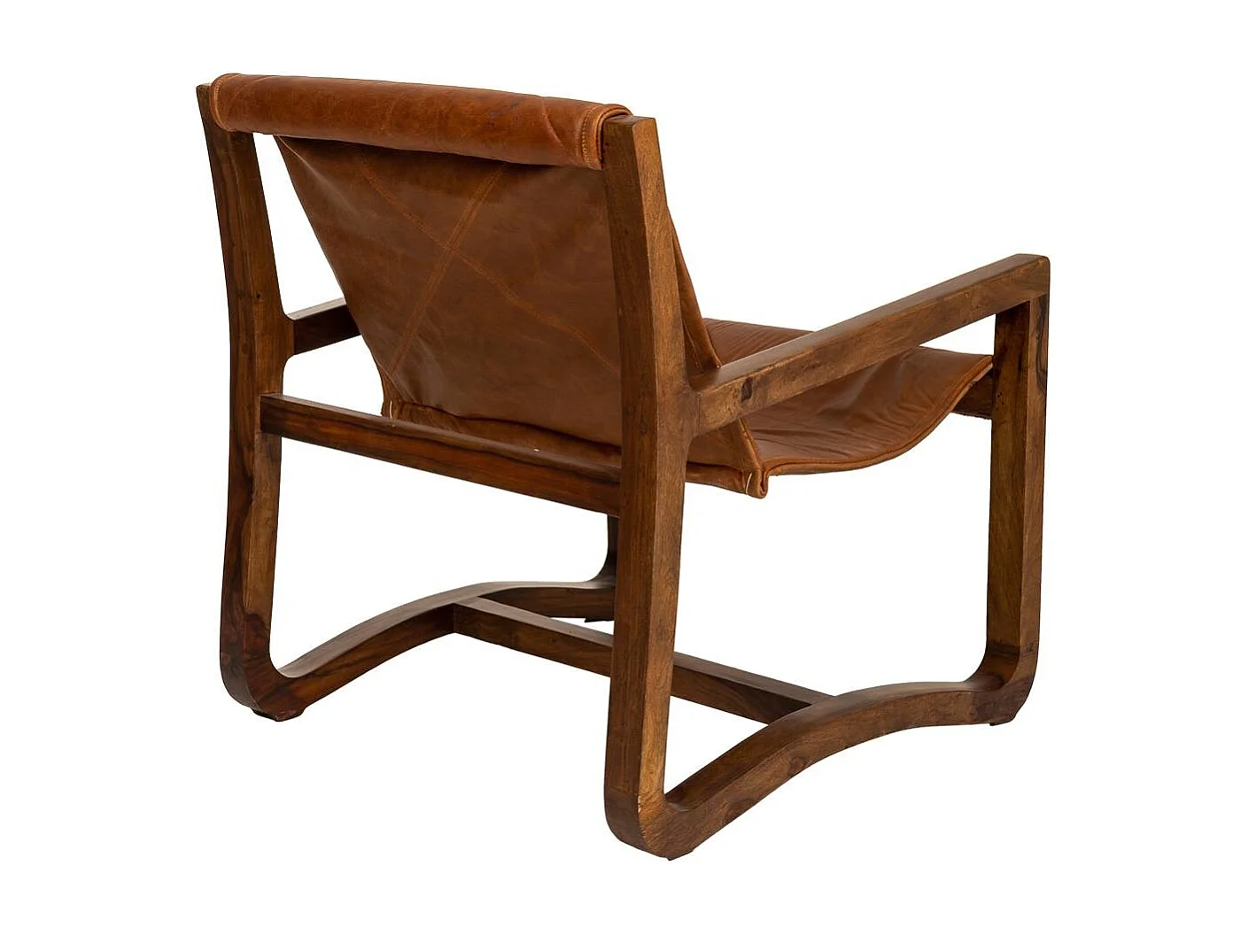 Poltrona de madeira marrom 80x80x67,5