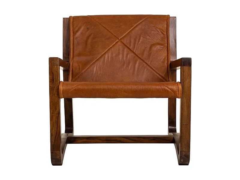 Poltrona in legno marrone 80x80x67,5