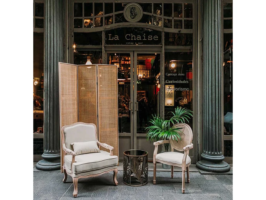 Poltrona in legno beig 64x72x92