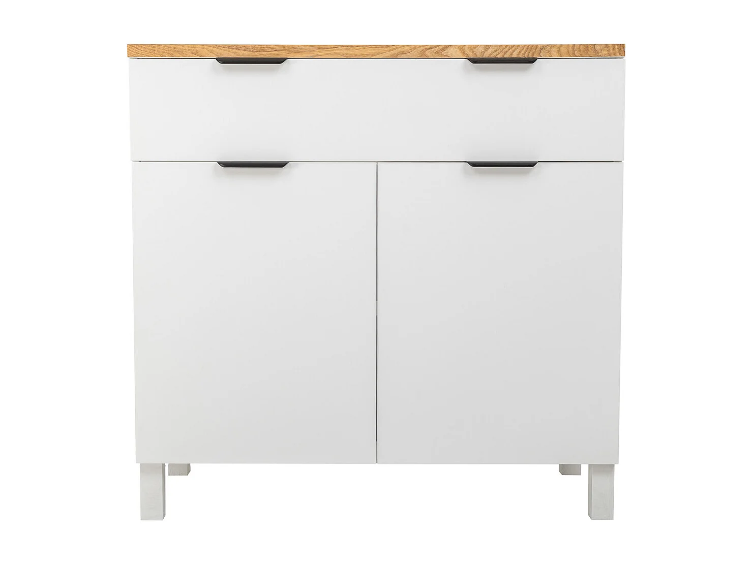 Holzkonsole mit 2 Schubladen und 2 Türen, 82x39,5x80, weiß