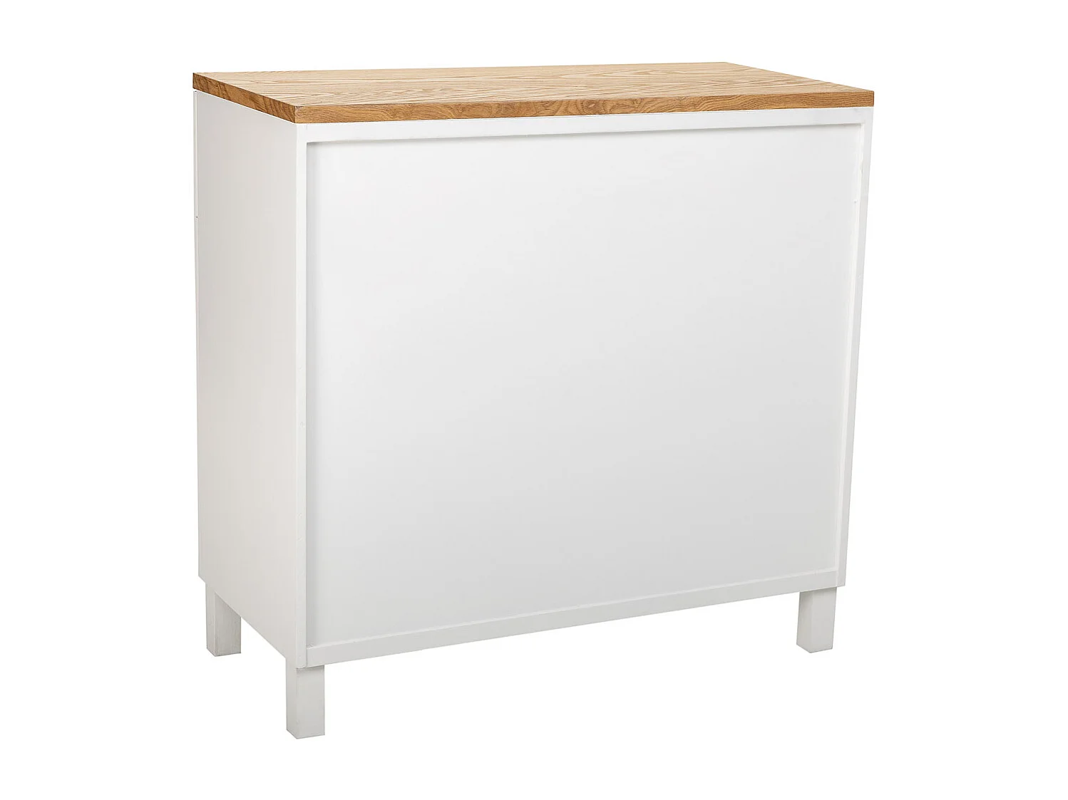 Holzkonsole mit 2 Schubladen und 2 Türen, 82x39,5x80, weiß