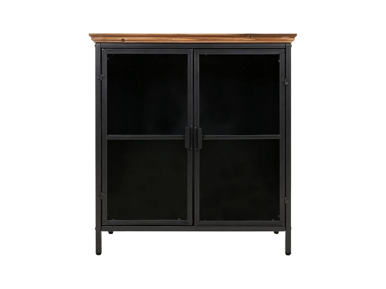 Vitrine aus Metall und Holz 76x37x83,5h cm