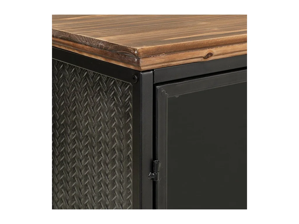 Vitrine aus Metall und Holz 76x37x83,5h cm