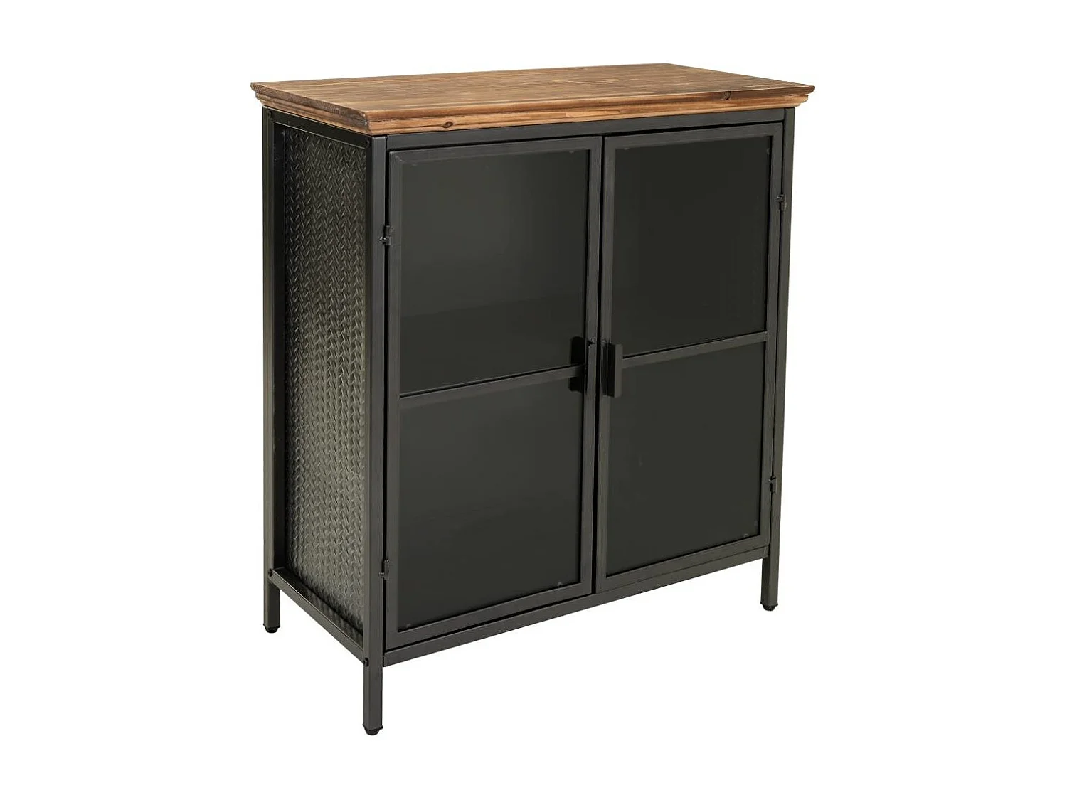 Vitrine aus Metall und Holz 76x37x83,5h cm