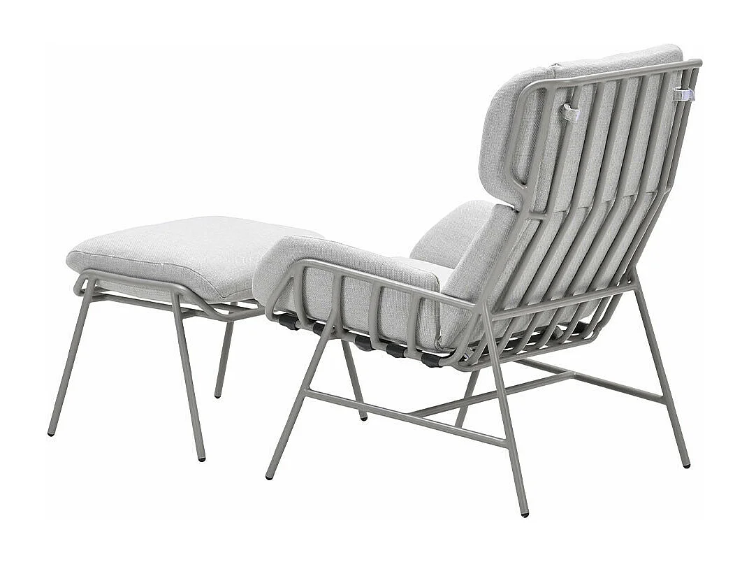 Garden Impressions Fresno loungestoel incl. voetenbank - taupe