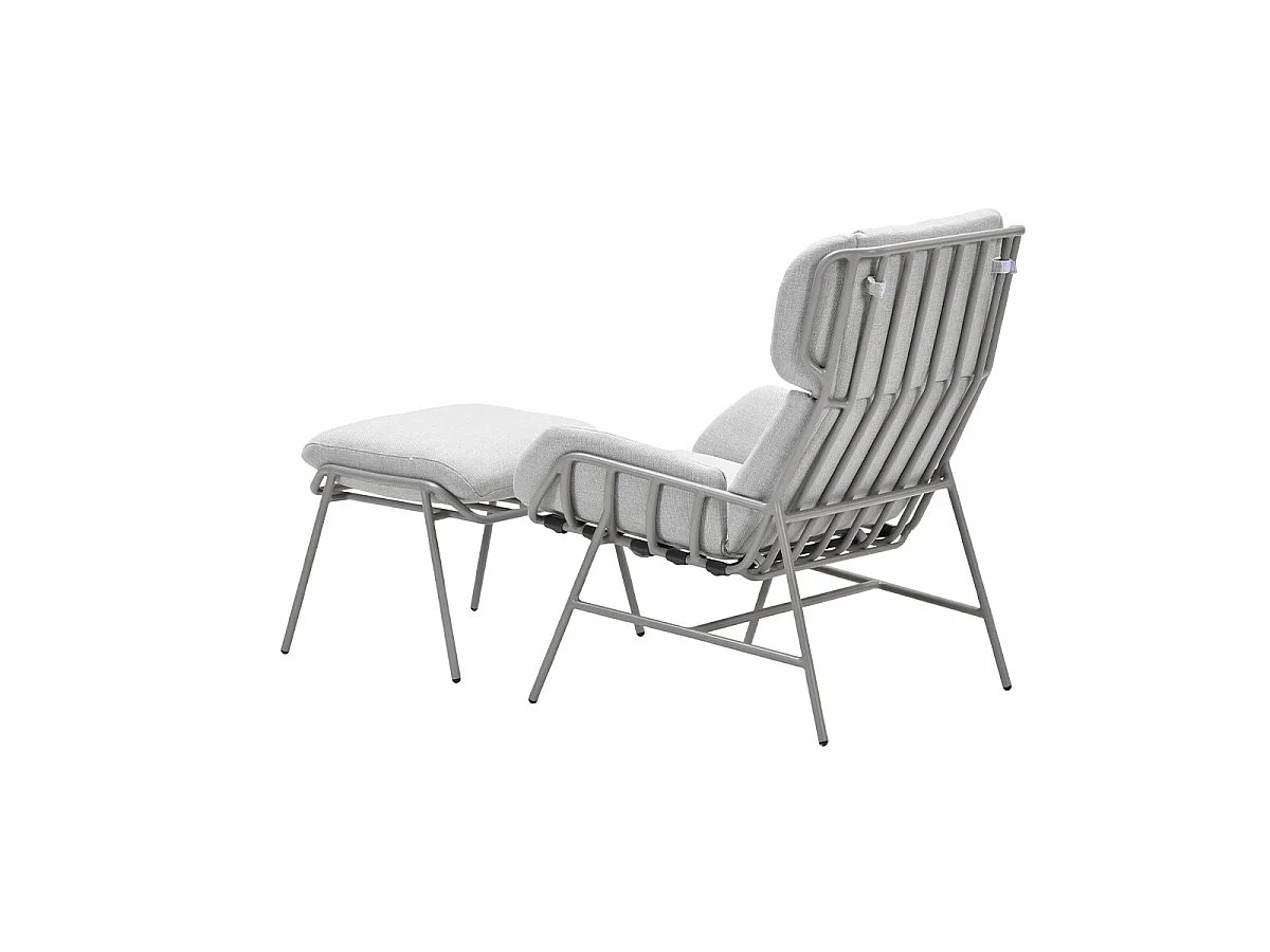 Garden Impressions Fresno loungestoel incl. voetenbank - taupe