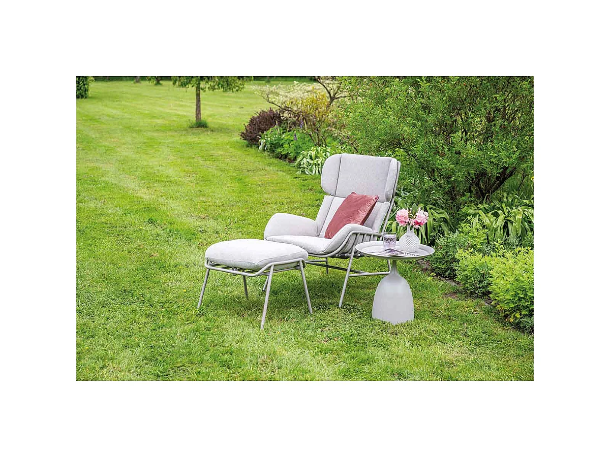 Garden Impressions Fresno loungestoel incl. voetenbank - taupe