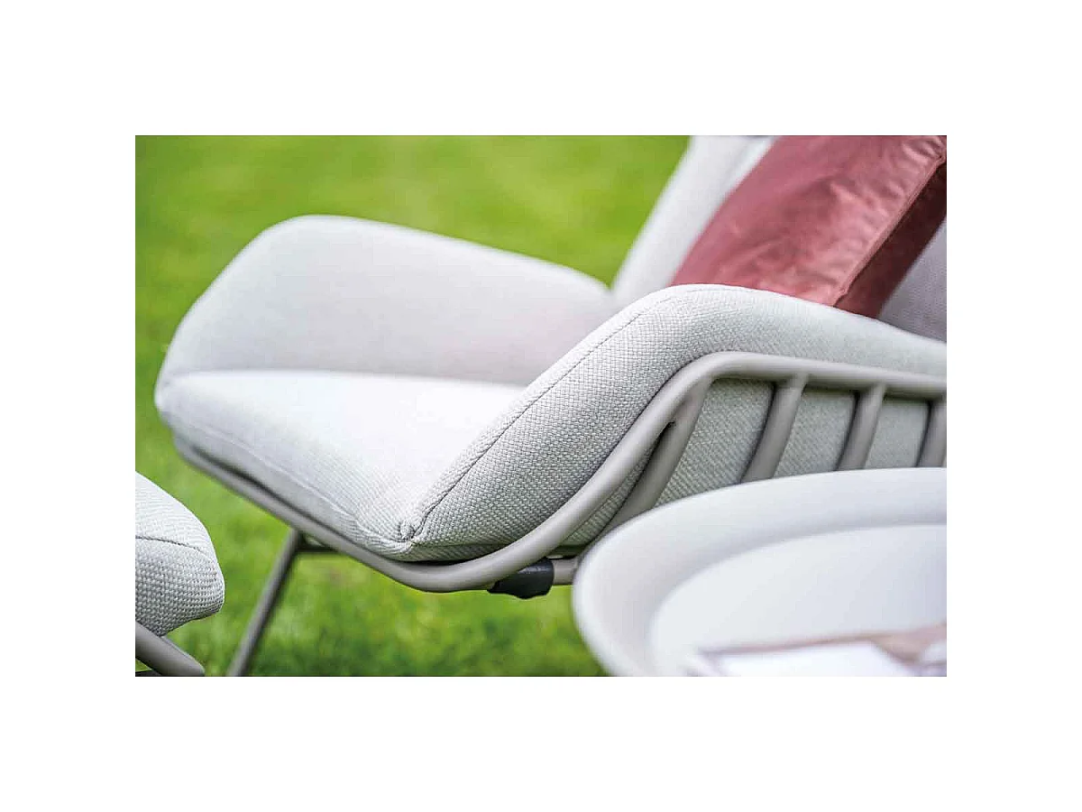 Garden Impressions Fresno loungestoel incl. voetenbank - taupe