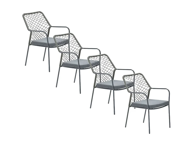 Garden Impressions Ross tuinstoel mosgroen - 4 stuks