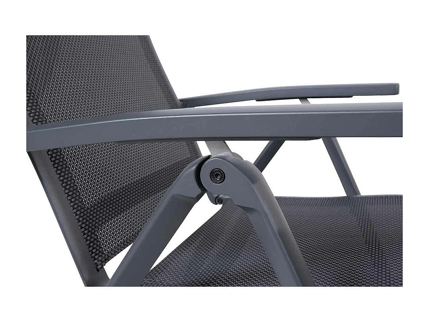 Chaise de jardin 4 Saisons Cadiz carbone mat réglable