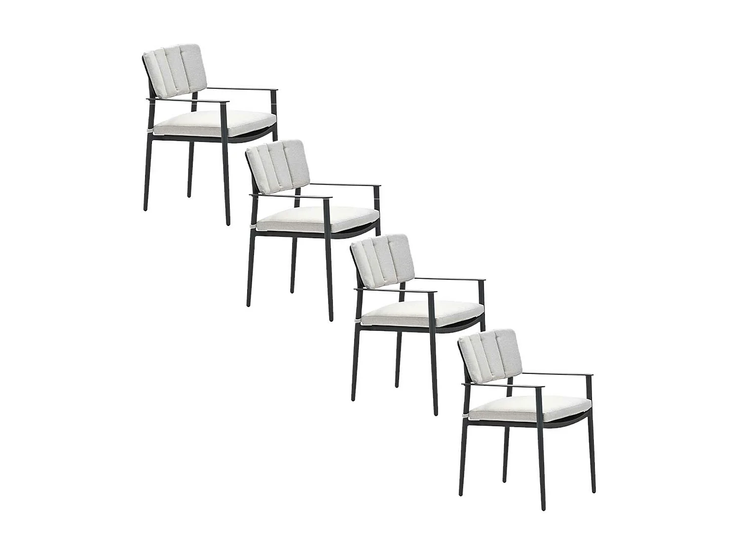 Chaise de jardin Garden Impressions Dane sable du désert - 4 pièces